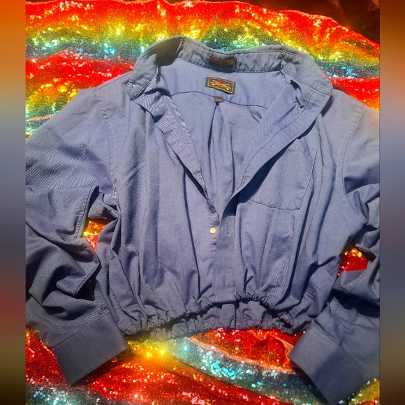 The Arrow Company Cropped button-up shirt IGC Size Large - Picture 1 of 6